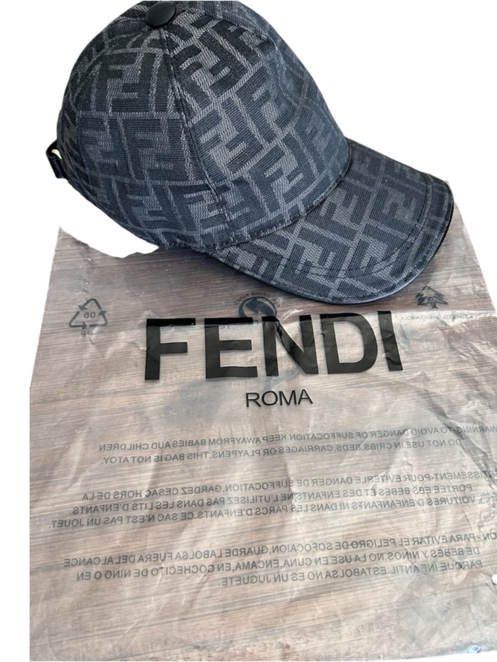 Fendi Signature Monogram Men's Baseball Cap